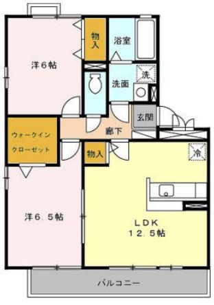 コゥジーコート Aの間取り