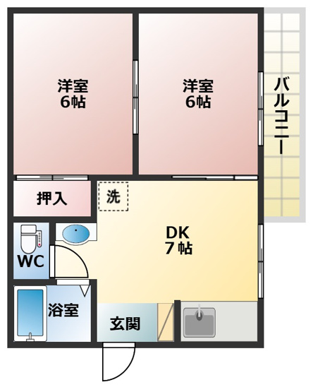 【間取り】 | エステートシャルマンB棟
