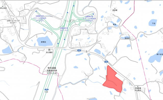【地図】 | 洲本市中川原　約3500坪の売土地