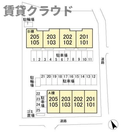 ソフィアクレールBの区画図