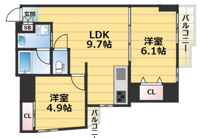 グランガーデン足代新町の間取り