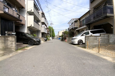【前面道路含む現地写真】 | 伏見区羽束師菱川町　新築戸建 | 《ローンの事やお家探しのご相談は（株）ゆいホームにお任せ下さい。ちょっとした疑問にも解りやすくお応えします。》お気軽にどうぞ(^^)/