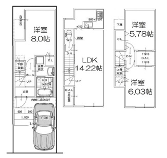 【参考プラン】 | 伏見区羽束師菱川町　新築戸建