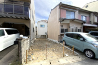 【外観】 | 伏見区羽束師菱川町　新築戸建 | 【お部屋情報】人気のリビング階段で、ご家族の帰宅がすぐに把握出来ます。コミュニケーションも増しますね。