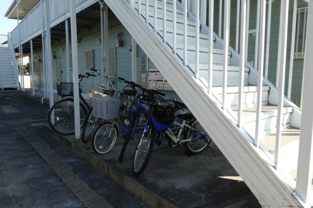 倉敷市水江のアパートのその他共用部分|自転車スペース