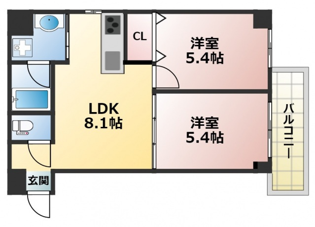 グランガーデン足代新町の間取り
