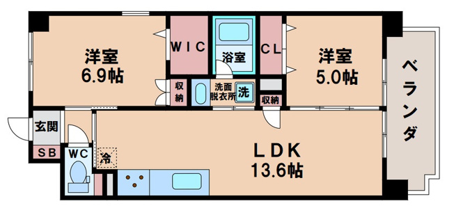 【間取り】 | ベルクール公園南
