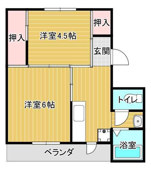 【間取り】 | ヴィラナリー由良2