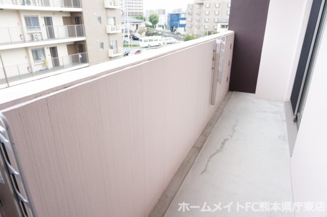 熊本市東区健軍１丁目の賃貸マンションのバルコニー