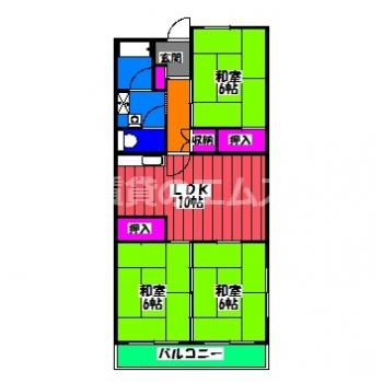 【間取り】 | エスポアール那珂 | エスポアール那珂の間取り