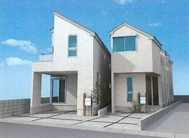 【外観パース】 | ～大型ルーフバルコニー 全室南向き大型４LDK～ | 完成予想図