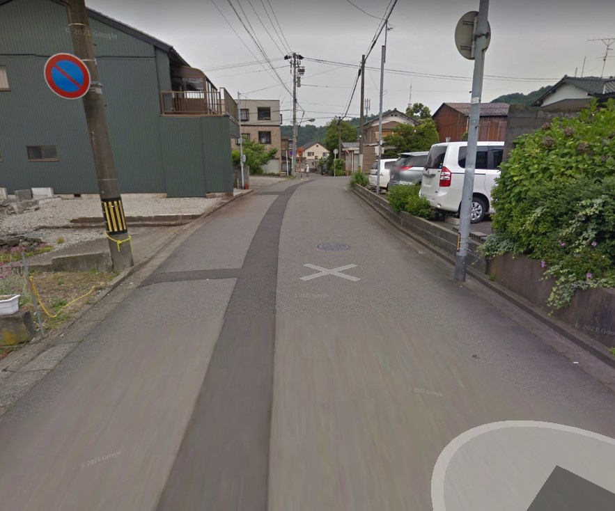 福井市足羽5丁目 土地の前面道路含む現地写真