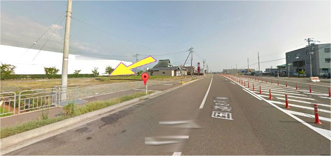 坂井市丸岡町玄女 　土地の前面道路含む現地写真