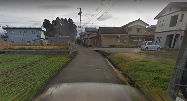 大野市友江　土地の前面道路含む現地写真