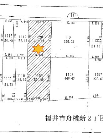 福井市舟橋新2丁目　土地の土地図