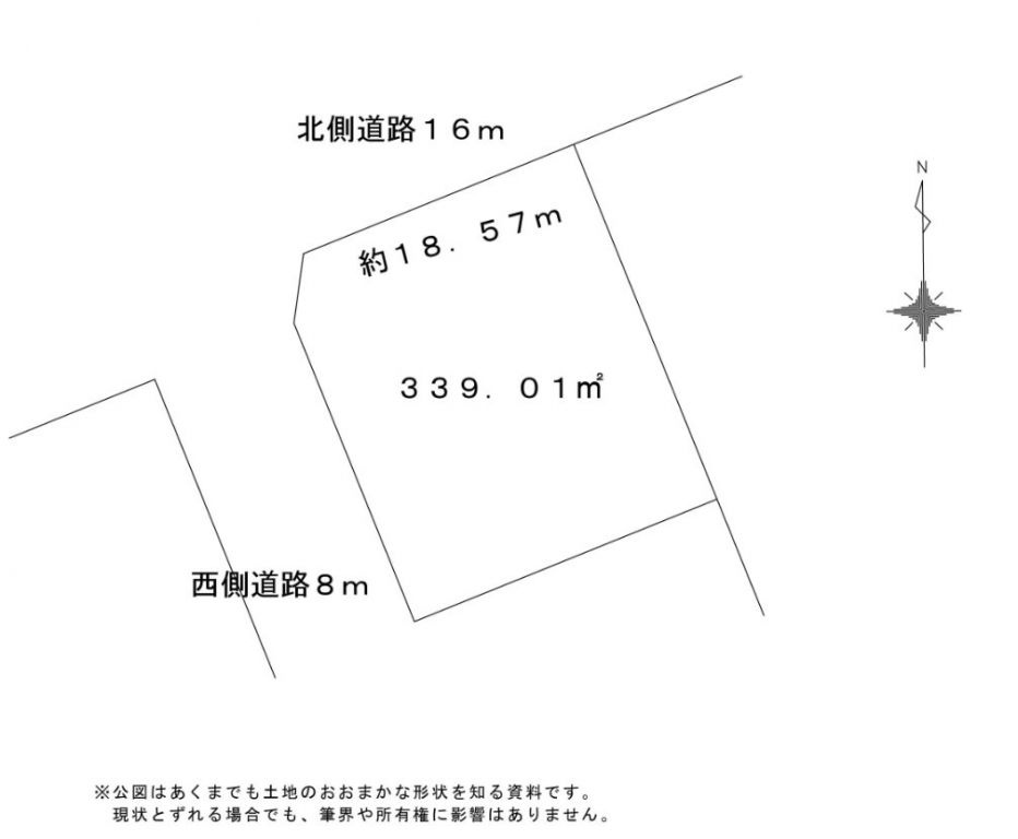 福井市上野本町３丁目土地の土地図