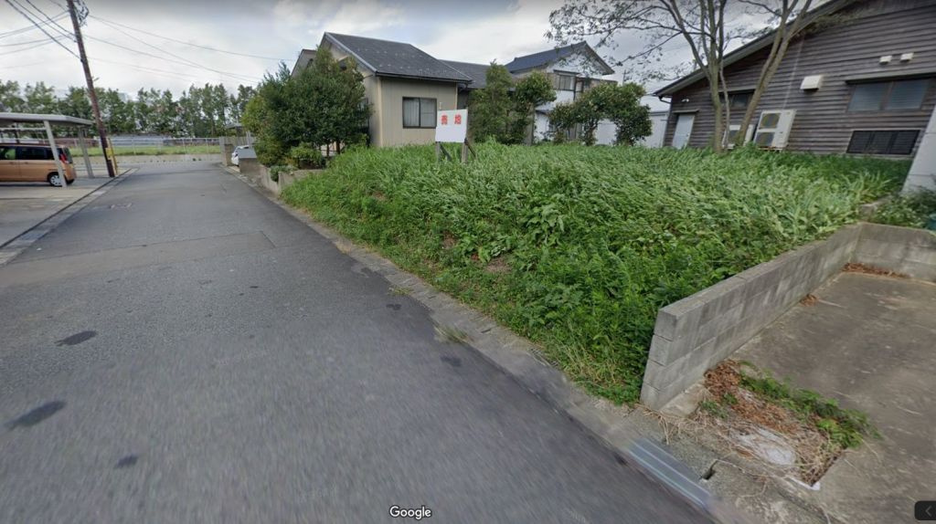 坂井市坂井町大味　売土地の前面道路含む現地写真