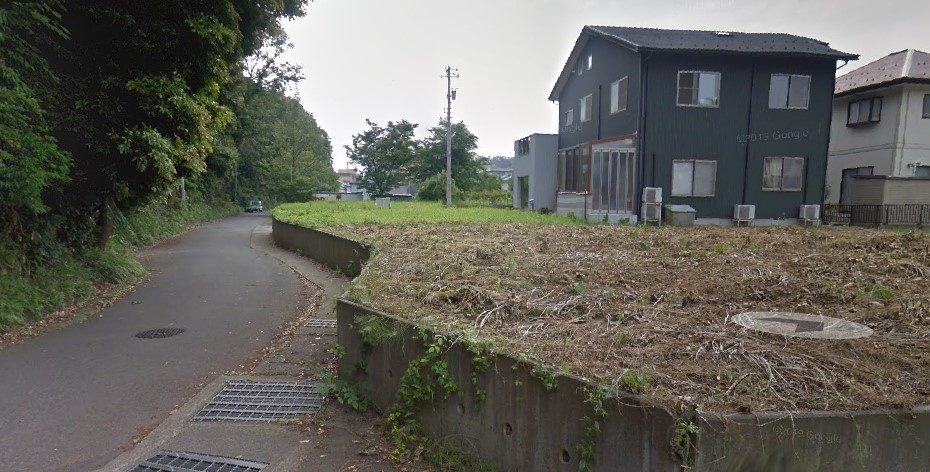 あわら市二面　売土地の前面道路含む現地写真