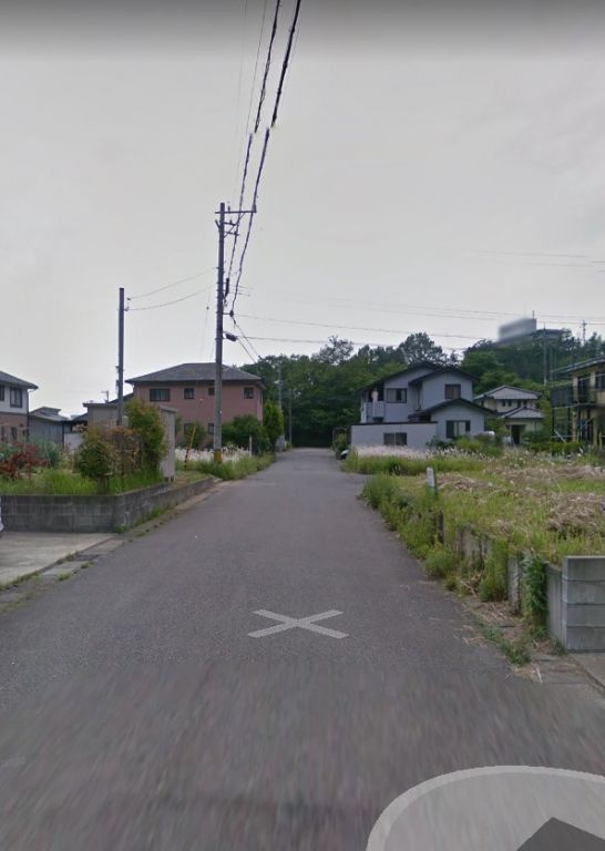あわら市二面　売土地の前面道路含む現地写真