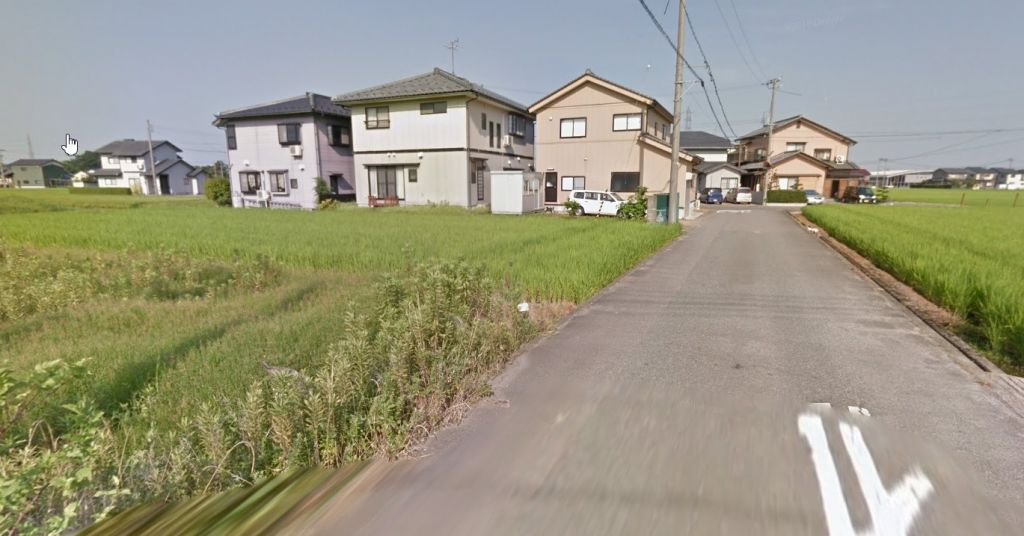 坂井市丸岡町今福　土地の前面道路含む現地写真