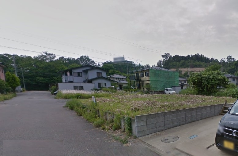 あわら市二面　売土地の前面道路含む現地写真