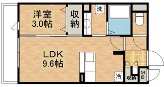 【間取り】 | クレストコートB