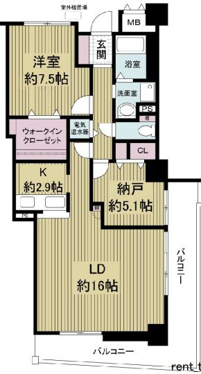 フォレステージュ谷町の間取り