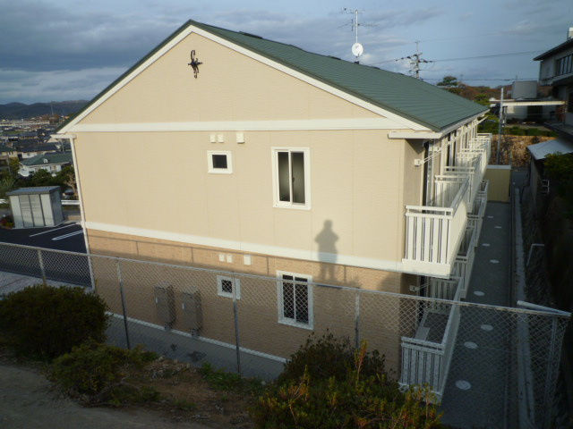 倉敷市羽島のアパートの外観