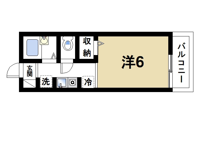 フルール22の間取り|コンパクトで使いやすい間取りです