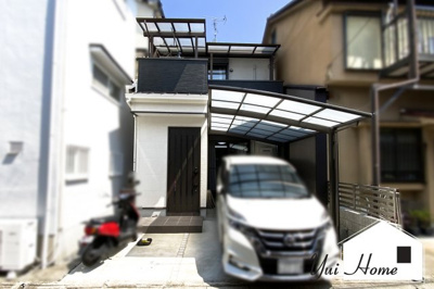 【外観】 | 伏見区向島庚申町　中古戸建 | 2019年10月築の築浅物件が登場しました＼(^_^)／駐車場はカーポート付きで雨の日でも安心。現在はまだお住まいになられていますが、室内の見学は出来ますので、ぜひお問合せお待ちしております。