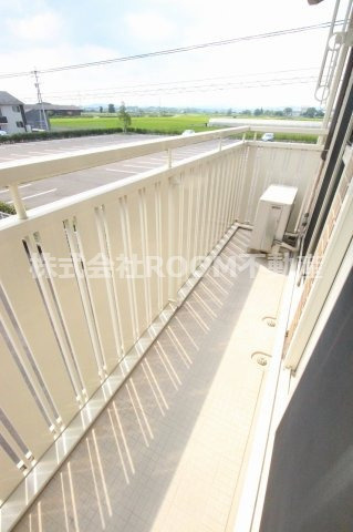 セジュール楽楽　C棟のバルコニー|落ち着いた時間を過ごせるバルコニーです