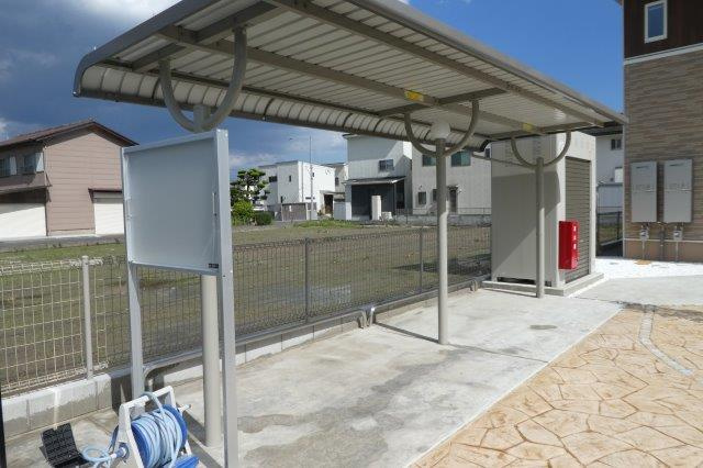 総社市真壁のアパートのその他共用部分|自転車置き場