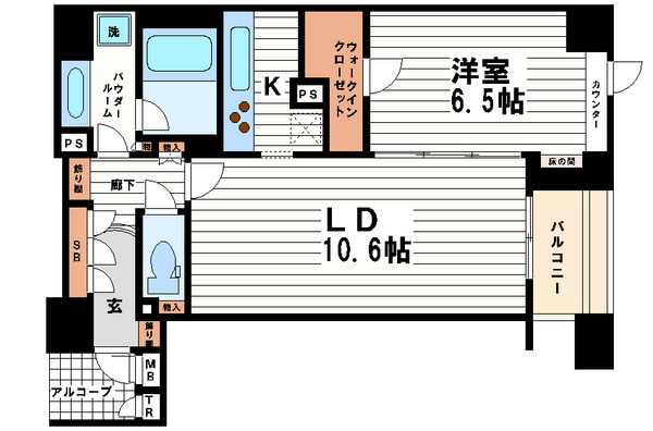【間取り】 | プライムアーバン堺筋本町