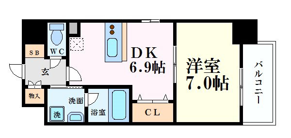 【間取り】 | ISM谷町六丁目
