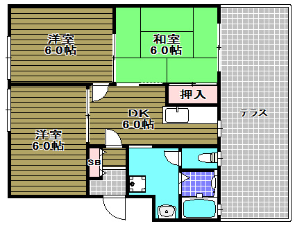 リバーサイド小車5号の間取り