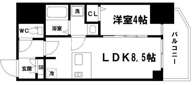 プレサンス北浜オリジンの間取り