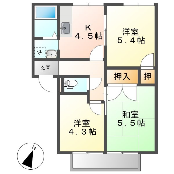 フレグランス羽島台の間取り