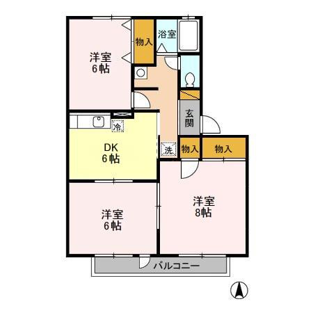 メゾンクレールＢの間取り