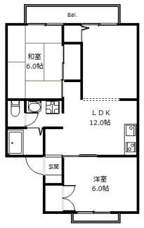 【間取り】 | アメニティ45
