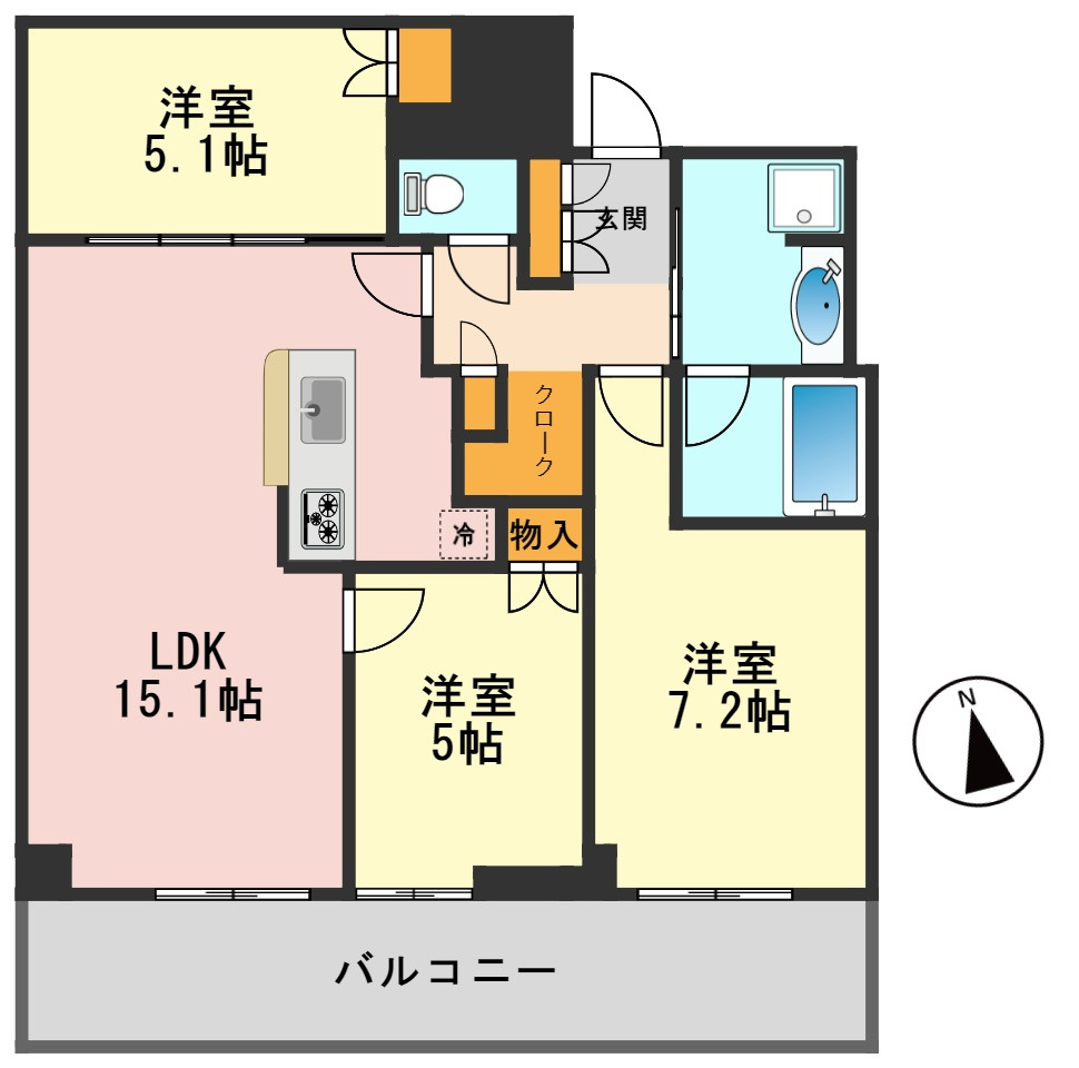 プラウドタワー小岩ファーストの間取り