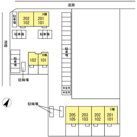 ヴィオラ Bの駐車場