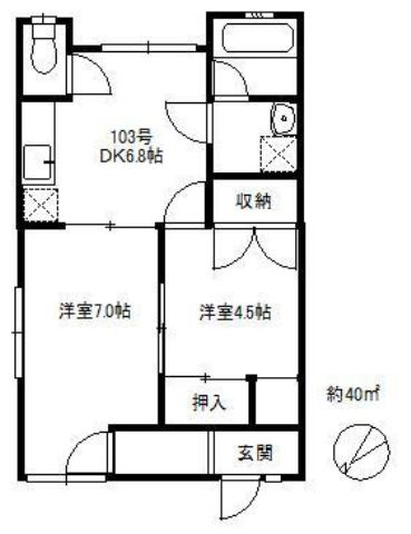 コーポNの間取り