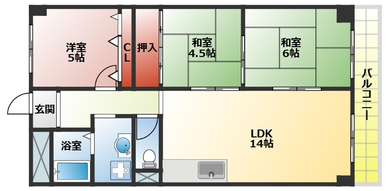 コスモスハイツの間取り
