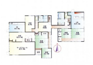 都城市東町の中古一戸建の間取り