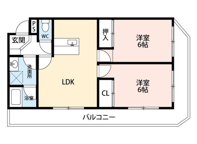 【間取り】 | ケイズマンション大門（K'S大門）