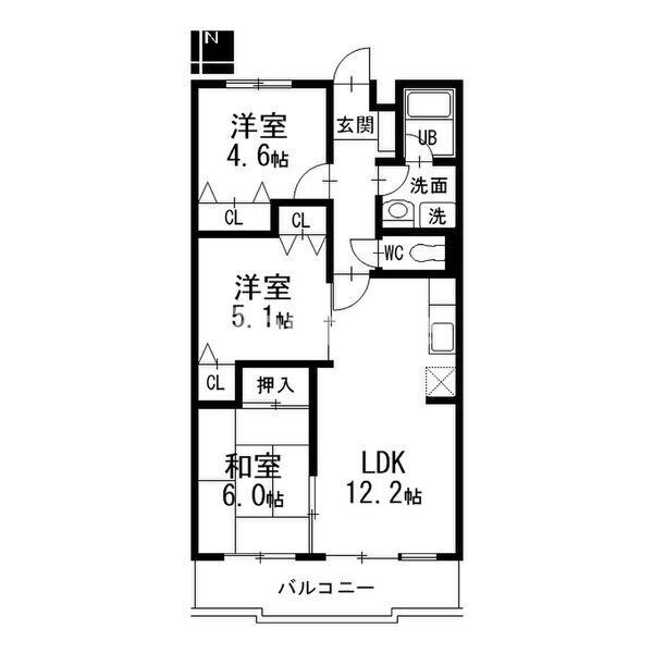 コンフォート末広の間取り