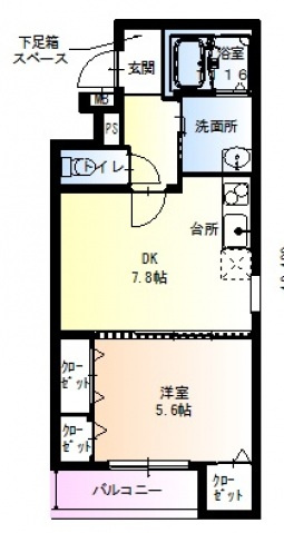 フジパレス吉田本町Ⅲ番館の間取り
