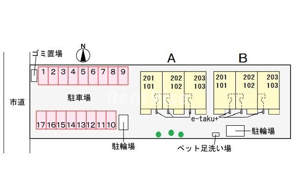 グランレーベＢの駐車場|駐車場
