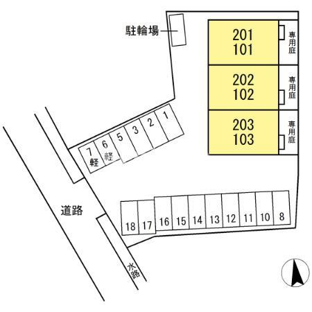 FORTUNEⅡ（ﾌｫｰﾁｭﾝ ﾂｰ）の区画図