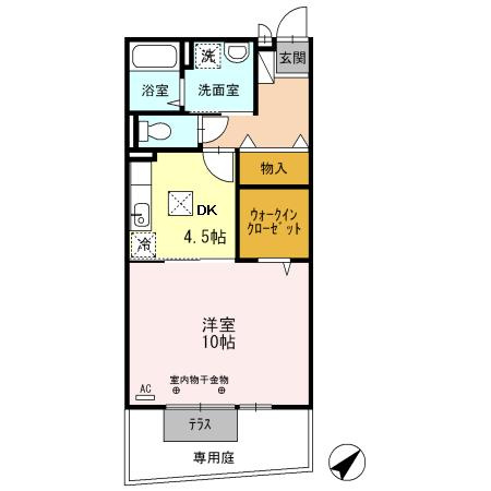 バーディーコート　A棟の間取り